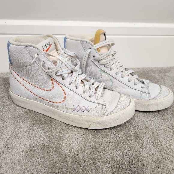 Nike Blazer Mid 77 Vintage Nike 101 Sneakers Shoes High-tops Trainers Size 7.5 - Picture 2 of 9